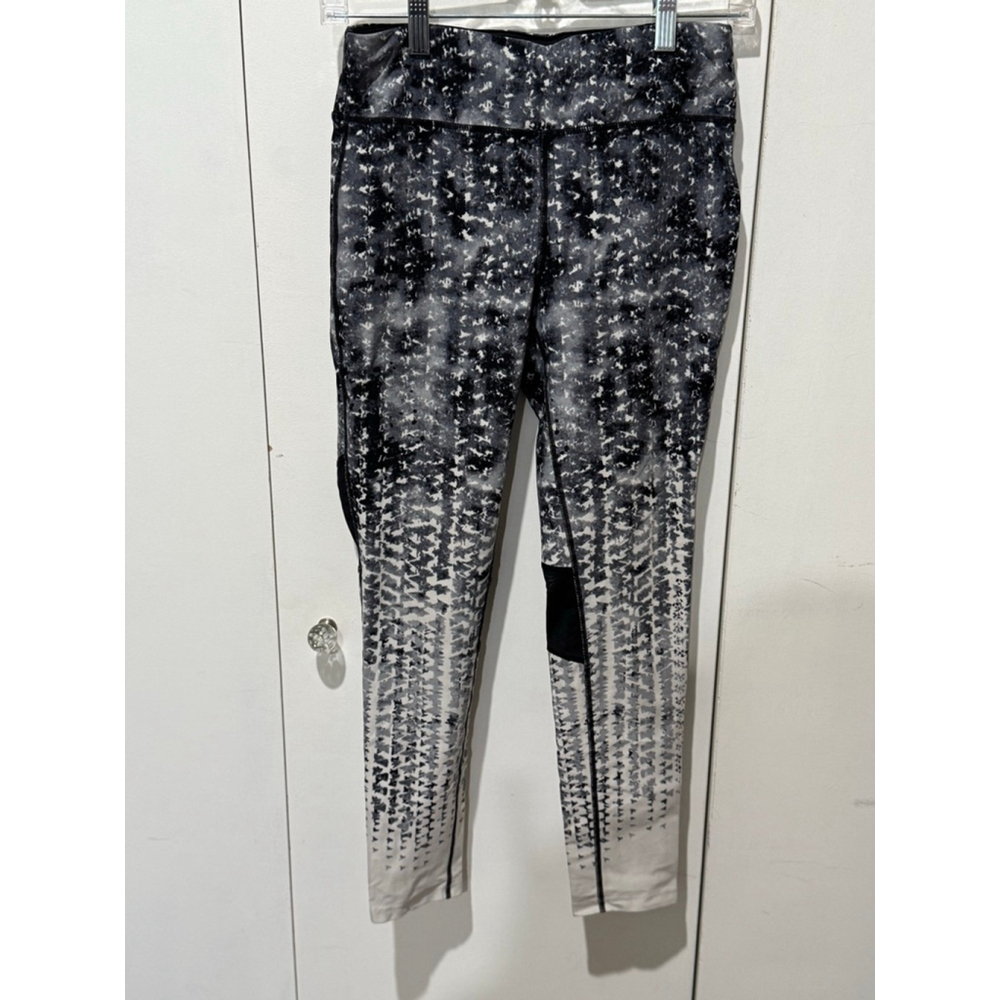 Women's Calvin Klein Performance wick Black White ombre Patterned Leggings M